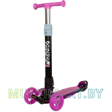 Самокат Novatrack RainBow Pro Transparent New 120PROT.RAINBOW.PN22 (розовый/черный, 2022) 
